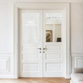 NICETOWN Linen 100% Blackout French Door Curtains, 1 Panel, Ivory White by NICETOWN