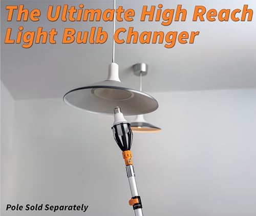 High Reach Duster Kit & Vinyl Siding Brushes with 7-24 ft Extension Pole & Light Bulb Changer Kit // House & Gutter Cleaning Brush // Suction Cup, Light Bulb Remover, Microfiber Cloth & Basket - Image 7