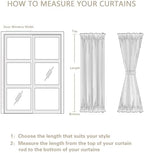 Non-See-Through French Door Curtains 68 Inch Long Set Natural Linen - Image 6