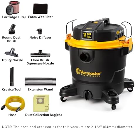Vacmaster Professional Beast VJH1612PF 0203 16-Gal 6.5 PHP Large Wet/Dry Vac - Image 2