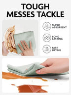 Fantasticlean Microfiber Cleaning Cloth Roll- 75 Sheets, 12"x12"(MossGreen) - Image 4