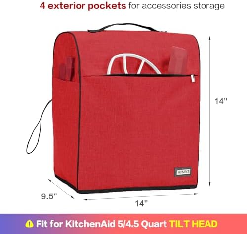 HOMEST Stand Mixer Dust Cover for KitchenAid 5/4.5 Quart Tilt Head - Image 3