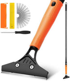Heavy Duty Floor Scraper with Long Handle,4 Inch Razor Blade Scraper Tool by JIURAIN