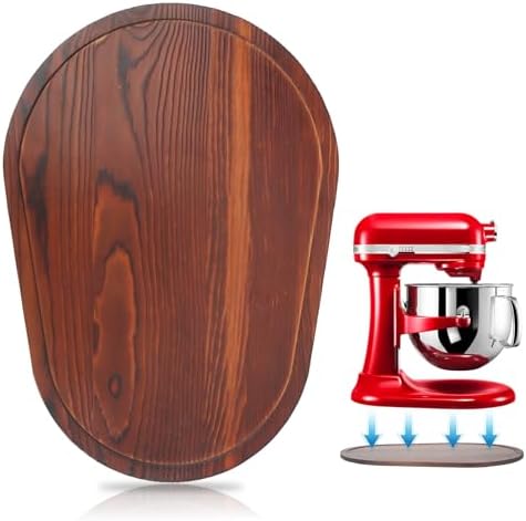 Bamboo Mixer Slider Compatible with Kitchen aid Bowl Lift 5-8 Qt Stand Mixer - Kitchen Countertop Storage Mover Sliding Caddy for Kitchen Aid 5-8 Qt Mixer (5-8 Qt - Brown) - Image 7