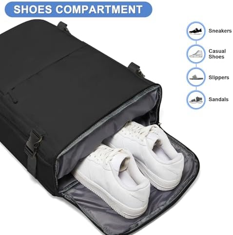 coofay Travel Backpack For Women Airline Approved Carry On Waterproof Sports Luggage Casual Daypack Small Hiking Backpack Black - Image 6