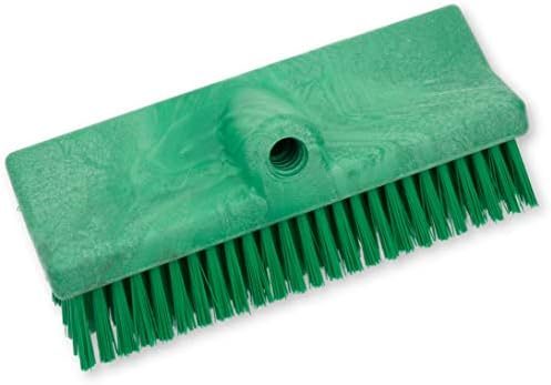 SPARTA 40423EC09 Plastic Floor Scrub Brush, Wall Brush, Equipment Brush with Nonabsorbent Bristles for Industrial Kitchens, Hospitals, Commercial Cleaning, 10 Inches, Green - Image 2