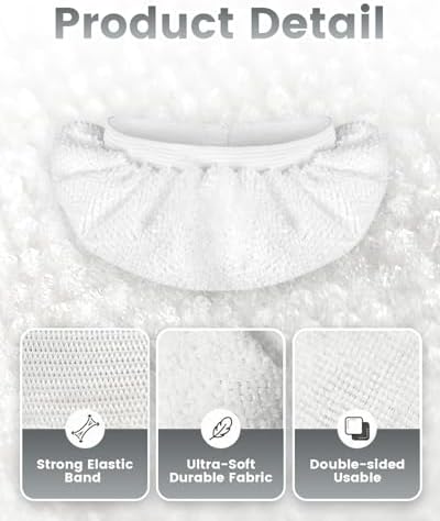 8 Pack Universal Microfiber Cloths for Handheld Steam Cleaner,Double-Layered Reusable & Washable Pads,Compatible with Bissell SteamShot,Wagner,PurSteam,McCulloch,Dupray and More - Image 3
