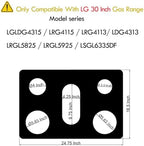 2 PCS Stove Protector liner For 30 Inch LG Gas Range Model LGLDG4315 LRG4115 LRG4113 LDG4313 LRGL5825 LRGL5925 LSGL6335DF 0.3MM Thickness Reusable Stove Burner Covers - Image 2