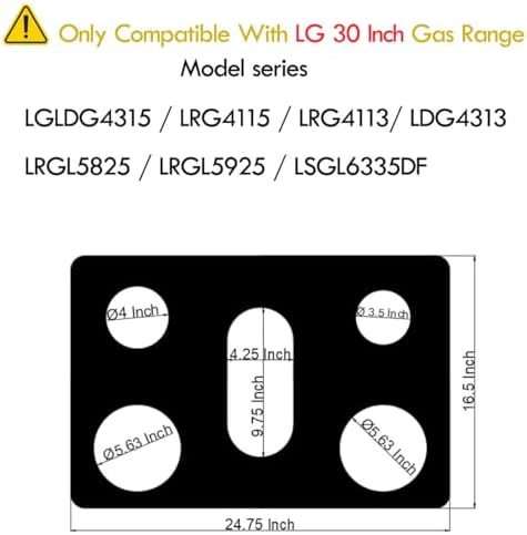 2 PCS Stove Protector liner For 30 Inch LG Gas Range Model LGLDG4315 LRG4115 LRG4113 LDG4313 LRGL5825 LRGL5925 LSGL6335DF 0.3MM Thickness Reusable Stove Burner Covers - Image 2