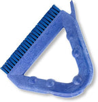 SPARTA Blue Plastic Grout Brush, Triangle-Shaped Scrub Brush with Scraper for Cleaning Tiles and Grout, 9 x 7 x 7 Inches by SPARTA