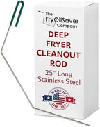 Extra Large 3-Piece Deep Fryer Cleaning Set – 31" Rod & Bristle Brush, Stainless Steel Crumb Scooper, Heat-Resistant to 750°F, Rust-Resistant, Durable, Perfect for Food Service, by FryOilSaver Co - Image 3