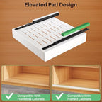 2Pack Pull out Cabinet Organizer, 21"Deep, Heavy Duty Full-extension Slide out Drawers for Kitchen Cabinet, Roll out Shelf Storage with Nano Adhesive for Pots,12"W x 21"D x 3.1"H, White - Image 3