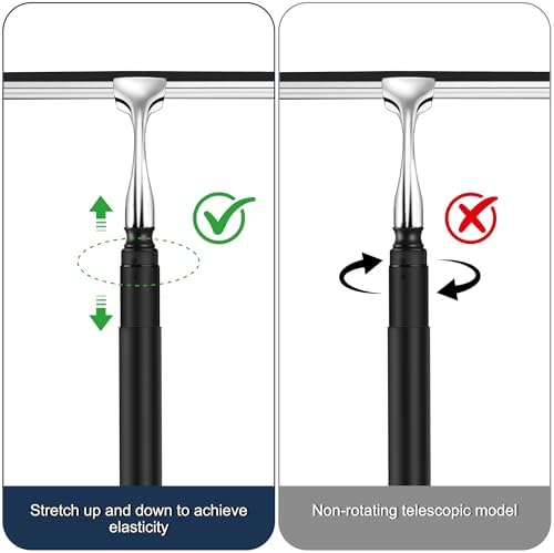12-51’’ Telescopic Window Squeegee for High Windows, 2-in-1 Window Cleaning Kit with Extra Silicone Blade & Hook, Professional Squeegee for Shower Glass Doors (Window Squeegee Set) - Image 5
