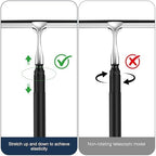 12-51’’ Telescopic Window Squeegee for High Windows, 2-in-1 Window Cleaning Kit with Extra Silicone Blade & Hook, Professional Squeegee for Shower Glass Doors (Window Squeegee Set) - Image 5