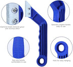 Blulu 11 Pcs Grout Float Set, Rubber Float, 6 Sponges, Angled Saw, Blue - Image 4