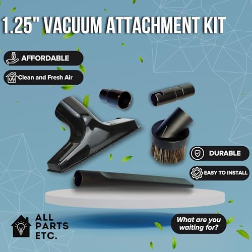 Attachments for 1.25" Vacuum Cleaner – Dust Brush, Crevice, Upholstery Tool & 2 Adapter - fits 1.5" & 1.375" Compatible with Kirby, Shark, Hoover, Oreck, Bissell, Eureka, Rainbow - Image 2