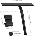 Silicone Shower Squeegee, Black, 9 inch - Image 2