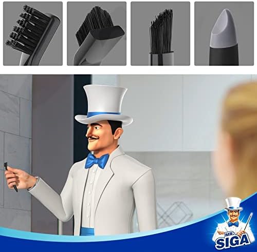 MR.SIGA Grout Cleaner Brush Set, Detail Cleaning Brush Set for Tiles, Sinks - Image 3