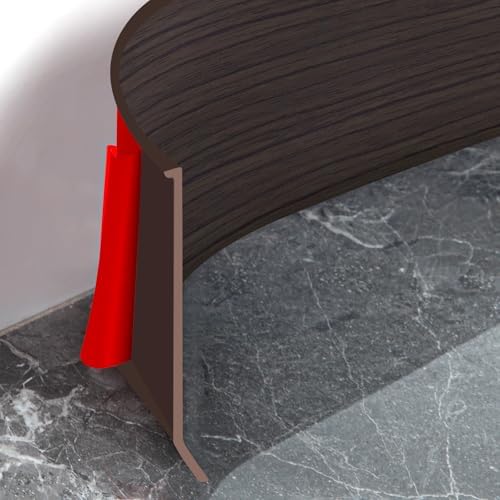 Vinyl Baseboard Molding Trim 4 Inch Peel and Stick Cove Base by Heonay