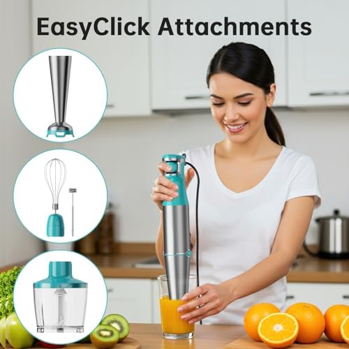 Turelar Immersion Blender Handheld 5 in 1 Hand Blender Set 1100W Heavy Duty - Image 5