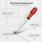 Tile Grout Cleaning Tool with 0.162-Inch Slotter Head for Narrow Gaps and Deep Cleaning (1 Piece) - Image 5