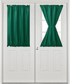 Hiasan French Door Curtains Privacy, Emerlad Green, 24W x 40L, 1 Panel - Image 2