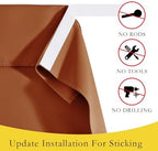 NICETOWN Burnt Orange Blackout French Door Curtains for Half Window Cover - Image 3