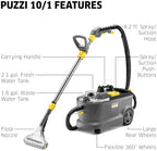 Kärcher Puzzi 10/1 Commercial Carpet Extractor 12.5 PSI - Spot Cleaner, Stain Remover, Area Rugs, Car and Auto Detailing, Carpet and Upholstery Cleaner - Onboard Accessory Storage - 4.9 Gallon - Image 3