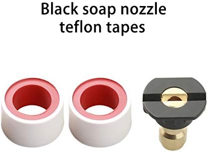 Sooprinse Chemical Injector Kit for High Pressure Washer, 4000 PSI Adjustable Soap Dispenser with a 1/4 Inch Black Soap Nozzle and Teflon Tape, 16 Ft Siphon Hose, 3/8 Inch Quick Connect - Image 5