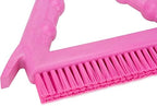 SPARTA Plastic Commercial Grout Brush, Triangle-Shaped Scrub Brush with Scraper and Two Threaded Holes for Attaching Handle (Sold Separately), 9 x 7 x 7 Inches, Pink - Image 5