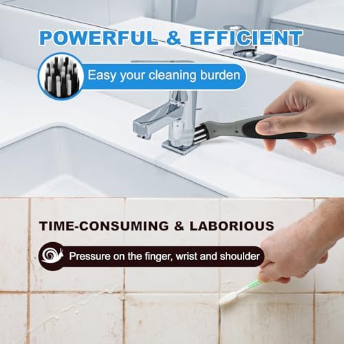 SOARING Rechargeable Electric Cleaning Brush with 4 in 1 Multiple Brush Heads,Indoor Household Cordless Motorized Brush for Bathroom Toilet Kitchen Tile Crevice (Gray & Black) - Image 4