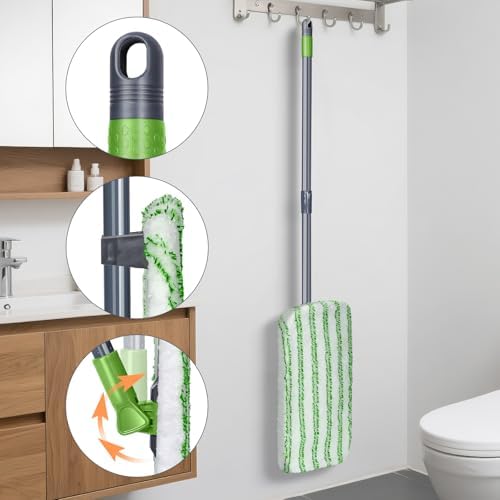 Hardwood Floor Mop,Extended Large Flat Floor Mop with 5 Washable Pads - Image 7
