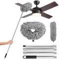 DRQ Ceiling Fan Cleaner Duster with 13-48 in Extension Pole, Grey, 2 Pack by DRQ