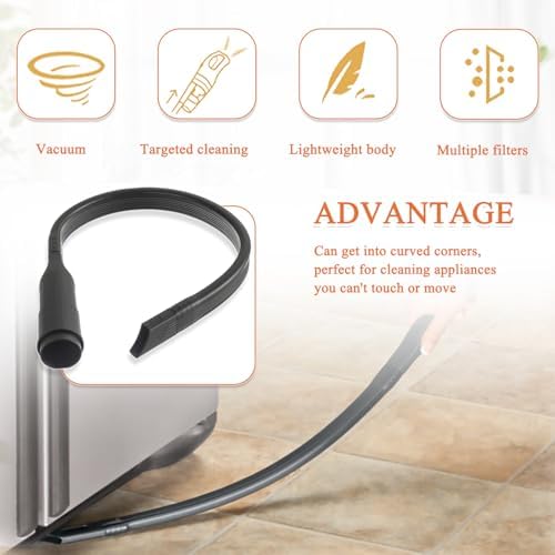25" Flexible Vacuum Crevice Attachment Tool Vacuum Hoses Kit - Image 5