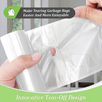 Teivio Large Tall Kitchen Clear Trash Bags 15 Gallon 60 Count Garbage Bags - Image 3