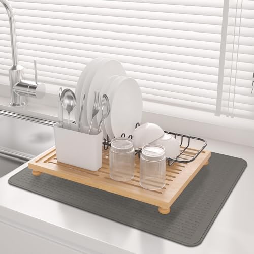 Stove Top Cover for Electric Stove- Range Covers for Electric Stove,Silicone XXL Dish Drying Mat, Glass Cooktop Covers, Flat RV Range top Mats (Gray, 28"x20") - Image 5