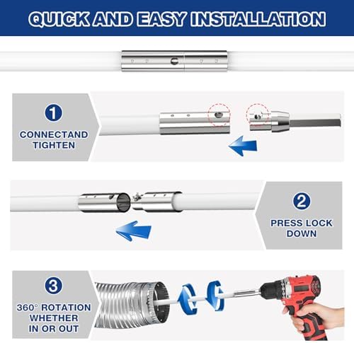 PetOde 32 Feet Dryer Vent Cleaner Kit, Flexible Lint Remover - Image 6