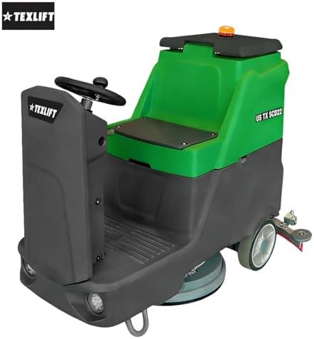 Ride-On Commercial Floor Scrubber Machine, 22″ Cleaning Width, 24V Battery Powered Scrubber Dryer with 21 Gal Tank for Warehouse, Retail & Facility Cleaning (US-TX-SCD22) - Image 2