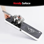 4PCS Induction Cooktop Mat Set, Silicone Fiberglass Magnetic Stove Scratch Protector, 450°F Heat Resistant Non-Slip Pads Prevent Pot Sliding for Safe Cooking,Black - Image 3