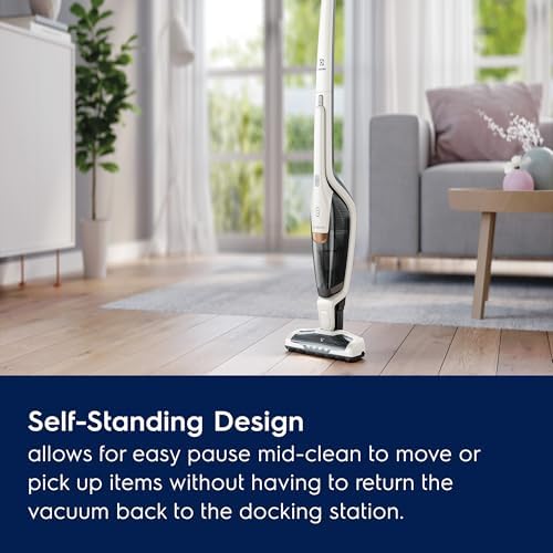 Electrolux Ergorapido Cordless 2-in-1 Vacuum Cleaner with High Suction Power and 180° EasySteer Mobility, 48-Minute Run Time, 2 Power Modes, Satin White - Image 2