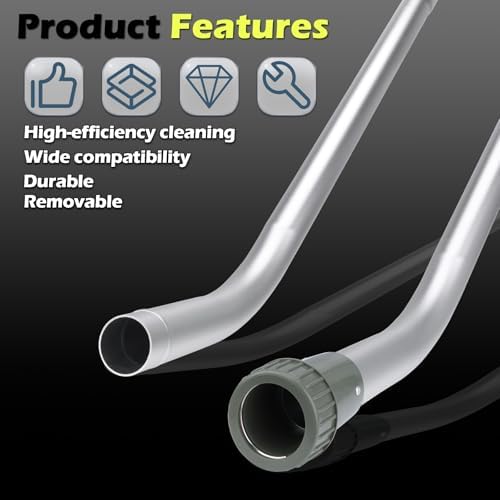 2-Piece Aluminum Vacuum Wand, 56-Inch, Button Lock Design - Image 3