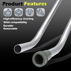 2-Piece Aluminum Vacuum Wand, 56-Inch, Button Lock Design - Image 3