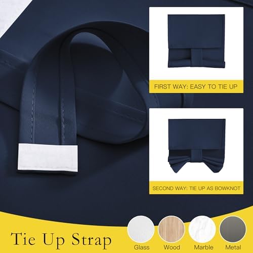 NICETOWN Navy Blue Lockdown Shade for Classroom Door Window Cover - Image 3
