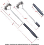 SUNRISE Fryer Brush with Long Handle (Stainless Steel with Plastic Handle, Single Brush) - Image 3