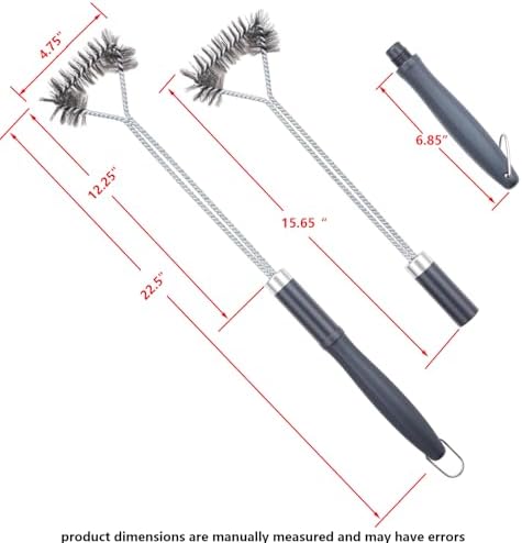 SUNRISE Fryer Brush with Long Handle (Stainless Steel with Plastic Handle, Single Brush) - Image 3