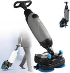 Electric Floor Scrubber Cleaner,43cm Dual-Brush Walk-Behind Machine Portable Commercial Floor Scrubber,36V Battery Powered,360° Rotating Head,1200 m²/h,for Tile and Hard Surfaces Grey by Unknown