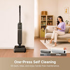dreame Aero Wet Dry Vacuum Cleaner, All-in-ONE Vacuum Mop for Wet & Dry Messes, 0 Hair Residue Great for Pet Owners, One-Press Self-Clean, 180° Lie Flat, 35mins Runtime for Hard Floor Cleaning - Image 6