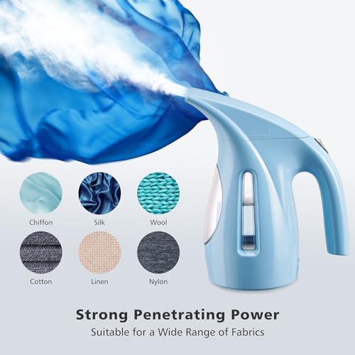 HiLIFE Steamer for Clothes, Portable Handheld Design, 240ml Big Capacity, 700W, Strong Penetrating Steam, Removes Wrinkle, for Home, Office(ONLY FOR 120V) (Blue) - Image 4