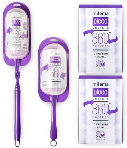 milema Picco 360 Duster, Purple, 1 Short +1 Long Handles, 26 Refills by Unknown