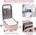 Travel Backpack for Women Airline Approved Carry on Backpack for Airplanes Mochila De Viaje Personal Item Travel Bag Spirit Airlines Personal Item Bag 18x14x8 Backpack for Traveling on Airplane Pink - Image 5